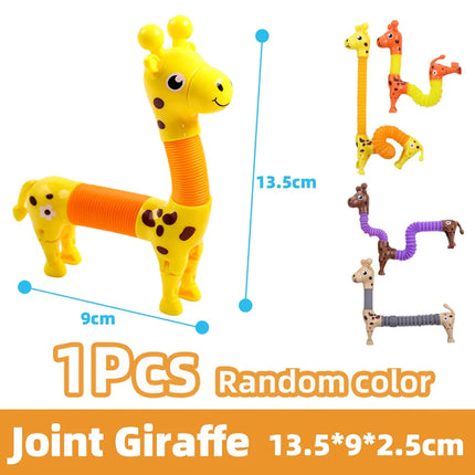 3D Luminou Pop Tube Toy Silicone Alpaca Unicorn Push It Bubble Balls Decompression Pipe Anti-stress Fidget Kids Adults Gifts