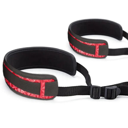 Sex Swing Bondage Kit Utilizes Thigh Restraint Sling Mechanisms To Ensure Secure Leg Binding For Adult Slave Roleplay Scenarios