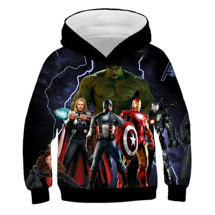Girls Spring Marvel Hoodie Spider-Man Inspired Avengers 3D Print Baby Boy Clothes Casual Sportswear Hooded