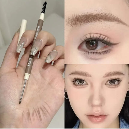 1PC Waterproof Double-Ended Eyebrow Pencil Ultra Fine Eyebrow Pencil Sweat-proof Long Lasting Professional Eye Makeup Cosmetics