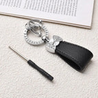 black-silver ring