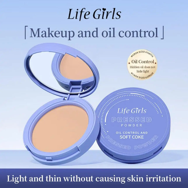 Silk Soft Mist Powder Cake Long Lasting Waterproof Smooth Pressed Face Powder Oil Control Lady Polvo Texture Makeup