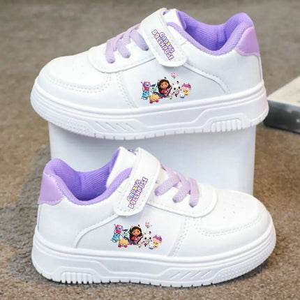Gabby Dollhouse Basket Shoes Cute Angel Tennis Shoes Couple White Shoes Children Casual Sneakers Stitch Sport Shoes Size 26-37