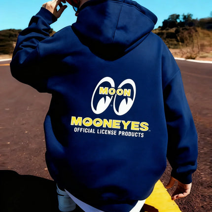 2026 model with the "MOON EYES" logo - black men's sports cap t-shirt - outdoor hip-hop cap men's and women's long-sleeved top