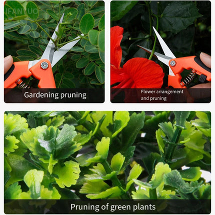 Stainless Steel Garden Scissors Set Gardening Shears Set Fruit Grape Thinning Pruning Shears Straight Gardening Flower Scissors