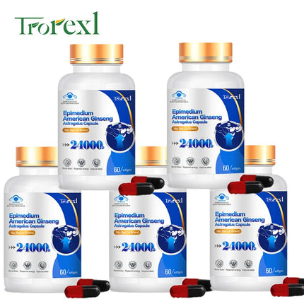Epimedium Capsules | Ginseng & Astragalus | Natural Enlargement Pills for Increase Size & Stamina