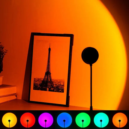 Atmosphere Wall Mini Night Light RGB USB Multicolor Sunset Projection Lamp For Photography Selfie Party Home Living Room Bedroom