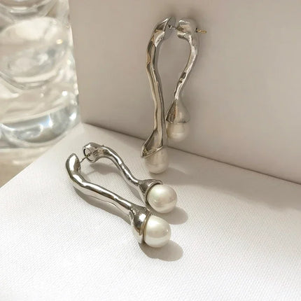 Fashion Jewelry 925 Silver Needle Resin Teardrop 2024 Trend New Back Front Dangle Earrings Hot Selling For Women Gift