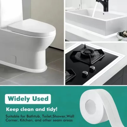 Waterproof Pvc Sealant Tape For Kitchen Bathroom Bathtub 2.2m x 2.5cm Strip Self Adhesive Tape
