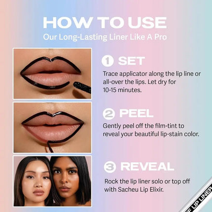 Peel Off Lip Liner Matte Lip Liner Peel Off Lipgloss Waterproof Velvet Lipline Red Brown Not Easy Fade Lipstick Cosmetic