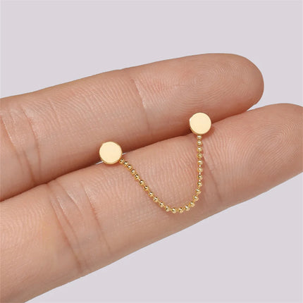CANNER 1PC 925 Sterling Silver Chain Tassel Piercing Earrings Chain Charm Accessories For Woman Shiny Earring Fine Jewelry Gift
