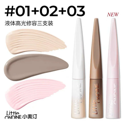 Little Ondine Liquid Contouring Concealer High Gloss Stick Refinish Brightening Matte Shadow 3D Nose Tear Groove Lying Silkworm