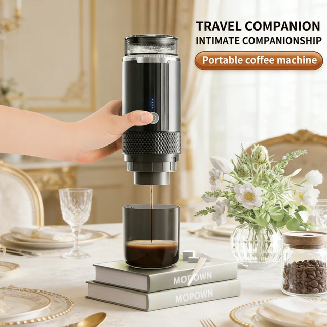 Electric Portable Coffee Maker Pod & Ground Compatible Single Serve Coffee Maker