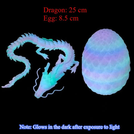 Chinese Dragon Surprise Egg Toy, 3D Movable Joint Dragon Model, Mini Desktop Decoration, Unique Art Craft Gift for Adults & Kids