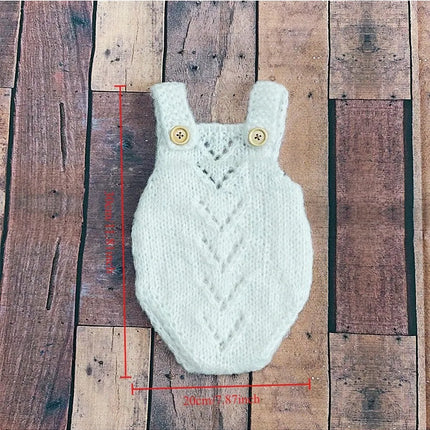 Newborn Photography Props Baby Boy Girl Bodysuit Outfit Soft Knitted Romper Adorable Suitable for Studio or Home Photo Sessions