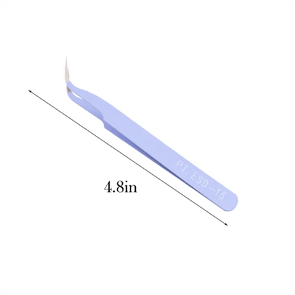 1Pc Stainless Steel Eyelash Extension Tweezers Curved Straight Lashes Tweezer Non-magnetic Eyelashes Nail Makeup Tools Wholesale