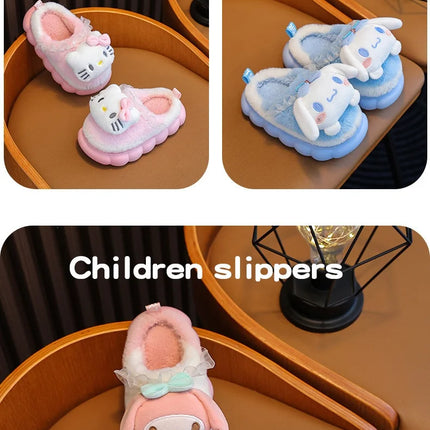 New Autumn And Winter Children'S Cotton Slippers For Boys And Girls Cute Cartoon Indoor Slippers For Infants And Young Children