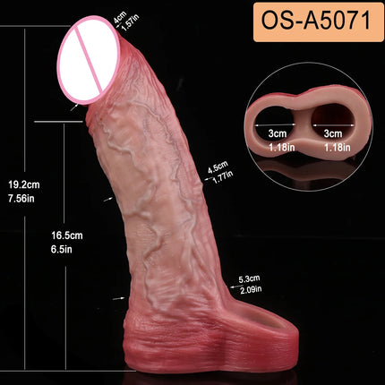 SXXY Close Head Realistic Penis Sleeve Sex Toys for Men Delay Ejaculation Dick Extender For Couples Sex Pleasure Sexshop