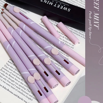 New Lip Liner Pen Matte Lipstick Pen Silver Long Lasting Lip Contouring Non Stick Lipliner Pencil Korean Makeup with Brush