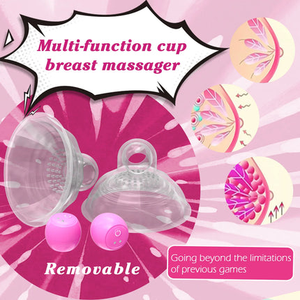 Remote Control Vibrating Nipple Sucker Vibrator for Women Breast Massage Stimulator Nipple Cover BDSM Adult Sex Toys for Couples