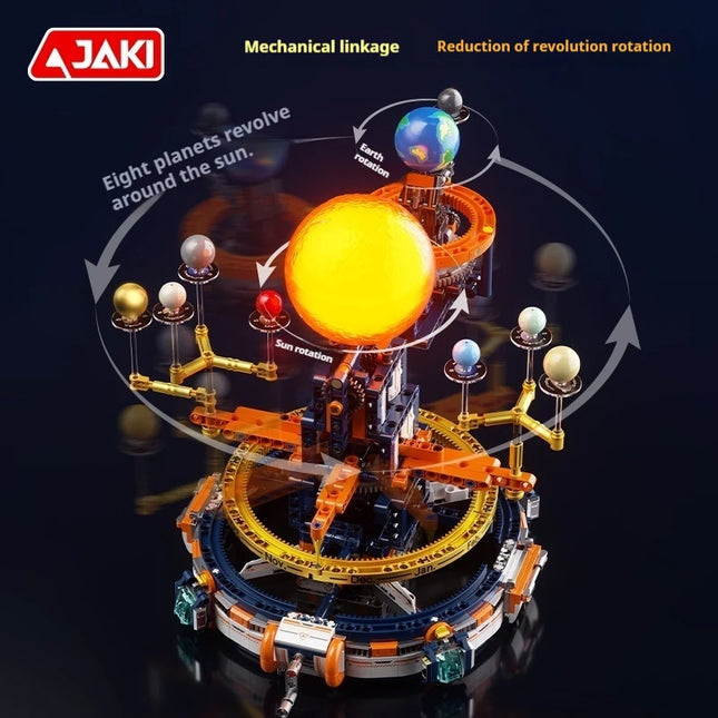CK008 Space Trend Play Dawn Solar System Planetarium Mechanical Model Assembly Building Block Toy Children's Day Gift