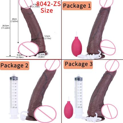 SXXY 8 Styles Double Layer Soft Silicone Squirt Dildo Strong Suction Cup Realistic Ejaculating Butt Plug анальная пробка Sex Toy