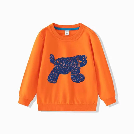 Full Sleeve Kids Sweatshirts 2024 Autumn Pullover Tops Boys Hoodie Girls Shirts Cotton Baby Clothing Cartoon Print Children Tees