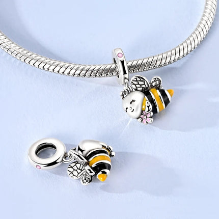 New Original 925 Sterling Silver Charms Bead Gold Chameleon Turtle Cat Charm Fit Bracelet Dangle Pendants DIY Women Jewelry Gift