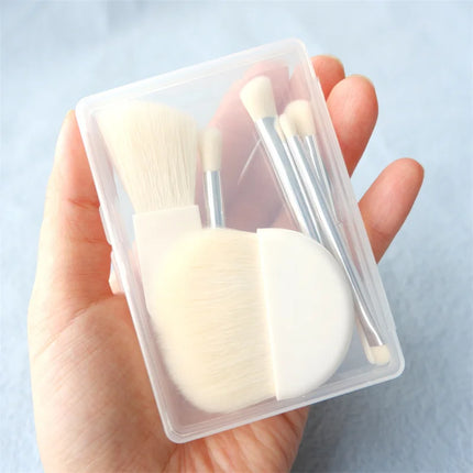 6pcs  Mini Makeup Brush Set Professional Portable Foundation Concealer Eyeshadow Powder Blush Brush Beauty Makeup Tools