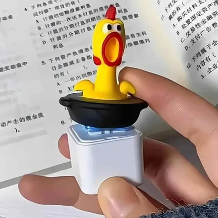 2PCS Screaming Chicken Keychain Sound Light Effect Press Button Stress Relief Fidget Toy Bag Pendant Novelty Birthday Gift  2026