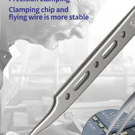 MECHANIC Extra Hard Anti-Magnetic Tweezer Stainless Steel Bent Pointed for Phone PCB Motherboard Soldering Repair Tweezers Tool