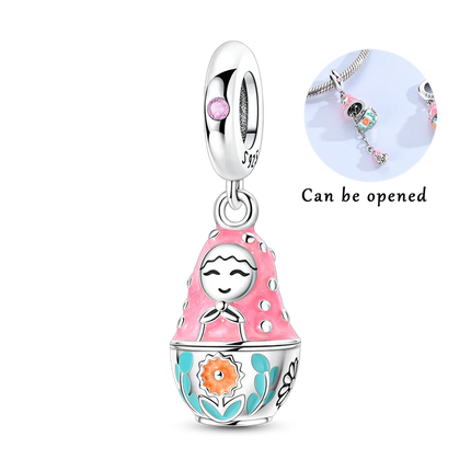 925 Sterling Silver Japanese Koinobori Senbazuru Mount Fuji Souvenir Pendant Fit Original Charm Bracelets Women DIY Jewelry Gift