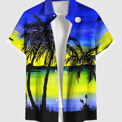 Summer Plus Size Men's Shirt 3D Prints Hawaiian Shirts Button Up Beach Vacation Shirts Short Sleeve Shirts Casual Shirts For Men
