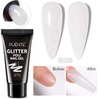 Glitter poly nail 01