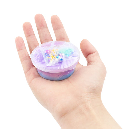 Butter Slime Kits, 60ml/bottle with shell and pearl Slime Accessories, DIY Fluffy Slime Stress Relief Toys, Birthday Party Gift