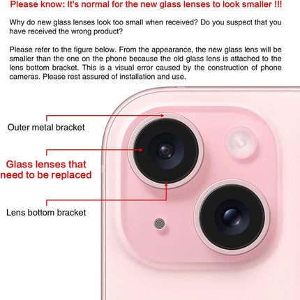 Back Camera Glass For iPhone 11 12 13 14 15 Plus MIni Pro Max Rear Camera Lens With Adhesive And Remove Tools Replacement