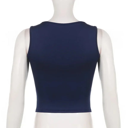 Folds Tanks for Women Solid Elegant Slim Sexy Harajuku Minimalist High Street Y2k Clothes Crop Tops Design