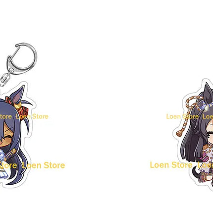 Uma Musume Pretty Derby Tokai Teio Silence Suzuka Gold Ship Mejiro McQueen Vodka Daiwa Scarlet Chibi  Acrylic keychain pendant