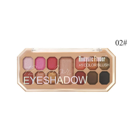 12 Color Eyeshadow Palette with Blush Long-Lasting Waterproof Face Makeup Set for Daily Use  Makeup Tray And Eyeshadow Box