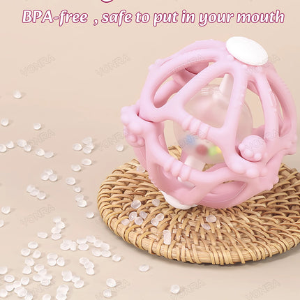 Removable Rattle & Sensory Teether Bed Bell Silicone Montessori Ball Newborn Baby Toys Children's Kids Gift Development Games