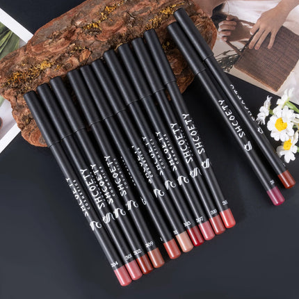 Matte Lip Liner Easy To Color And Not Easy To Fade Natural Plump And Good Looking Mouth Shape Lipstick Lip Pencil Cosmetics