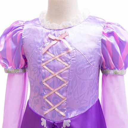 Rapunzel Cosplay Princess Dress Kids Halloween Disguise Long Sleeves Costumes Girls Birthday Carnival Party Outfits