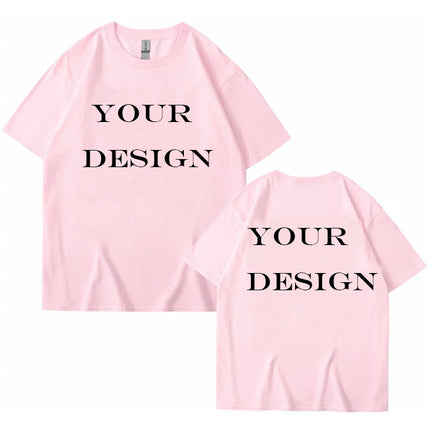 Unisex Cotton T-shirt, Customized Printed Fashion T-shirt, Harajuku Top, DIY Your Like Photo or Logo T-shirt, Fashion Custom Top