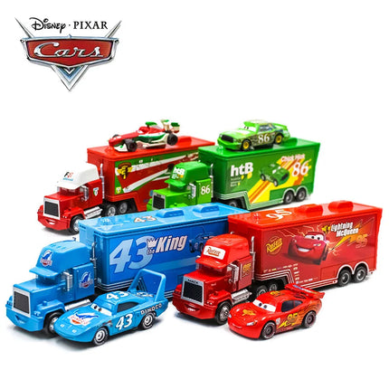 Hot-Disney Pixar Car Lightning McQueen The King Frank Guido Luigi Diecast Metal Alloy Model Car Collection Toy Birthday Gift