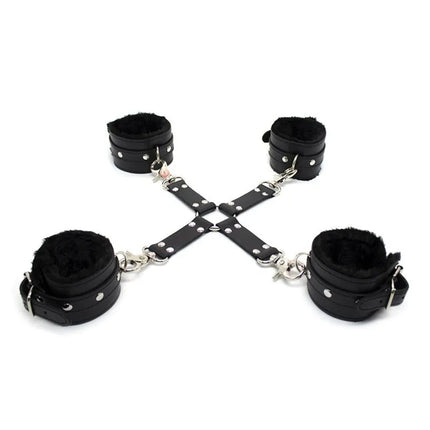 BDSM Sex toys Cross Buckle Tied Shackles Bondage Gear Handcuffs Leg irons FOOTcuffs for Couples Cosplay adult sex games