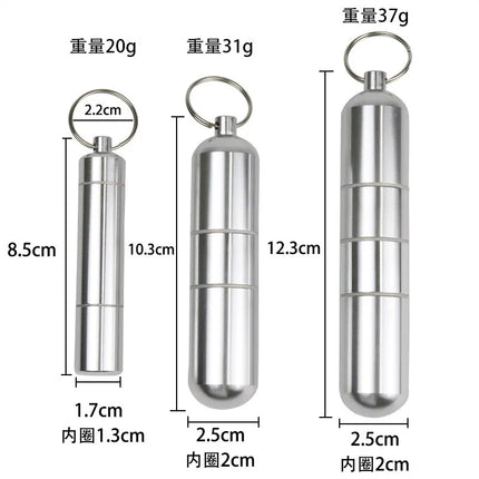 Silver Aluminum Alloy Cigarette Box Waterproof Cigarete Case Pill Toothpick Capsule Cigarette Accessory Mens Gift Gadgets