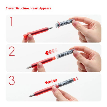 KACO Coca Cola Fountain Pen,EF Hooded Nib Leak-Proof Technology&Iconic Coke Aesthetics Pen For Young Writers&Collectors BestGift