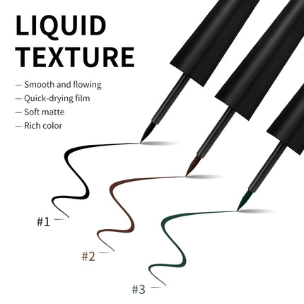 Waterproof Eyeliner Pen Matte Liquid Eyeliner 17H Long Wear Sweat Proof Smudgeproof Stain-free Ultra-fine Liquid Cosmetics