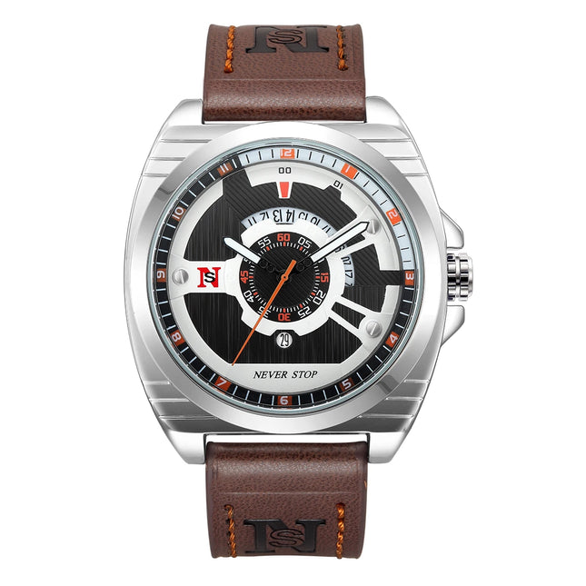 NS Men's Watch Business Casual Sporty Watch for Men and Women Quartz Watch Fashionable and Versatile with Date Display