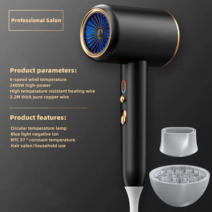 2025  High-Speed Electric Turbine Airflow, Low Noise, Constant Temperature, And Fast Drying Household Hair Salon Hair Dryer